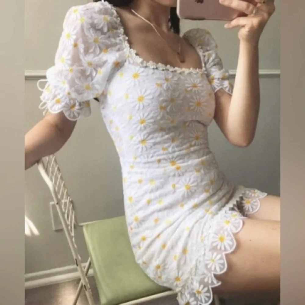 For Love And Lemons Brulee Daisy Mini Dress - Picture 3 of 10
